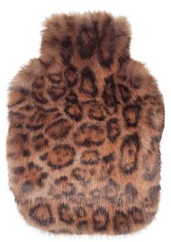 NOOKI Lincoln Faux Fur Hot Water Bottle - Choc Leo