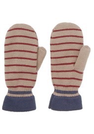 Becksondergaard Striped Mittens - Funghi Brown