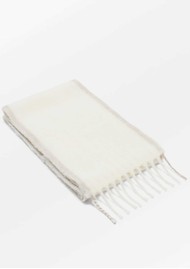Becksondergaard Solid Yuta Alpaca Scarf - Birch White