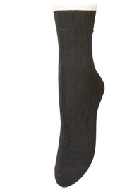 Becksondergaard Scallop Socks - Black Melange