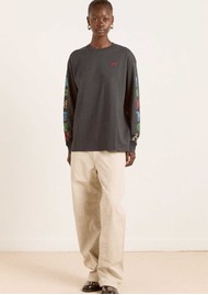 DAMSON MADDER Winter Solstice Long Sleeve Tee - Charcoal