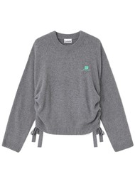GANNI Future Wool Mix O-Neck Jumper - Charcoal