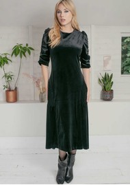 NOOKI Lana Velvet Dress - Black