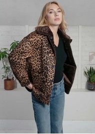 NOOKI Tara Faux Fur Reversible Jacket - Chocolate