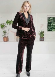 NOOKI Sonia Tuxedo Jacket - Plum Animal