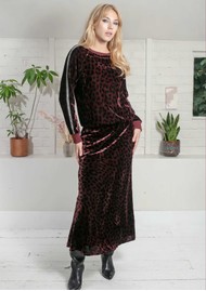 NOOKI Tilda Bias Skirt - Plum Animal