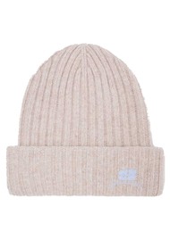 GANNI Future Wool Knit Beanie - Sand