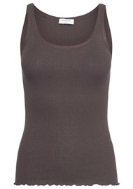 Rosemunde Rwbelle Silk Blend U Neck Strappy Top - Ganache