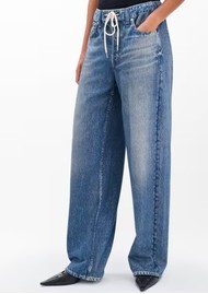 RAG & BONE Miramar Terry Wide Leg Cotton Trousers - Lakewood