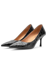WODEN Laura Croco Stiletto - Black