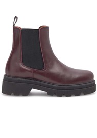 WODEN Sanna Chealsea Leather Boot - Cherry