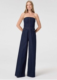 Paige Denim Francesca Strapless Denim Jumpsuit - Saville