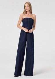 Paige Denim Francesca Strapless Denim Jumpsuit - Saville