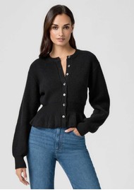 Paige Denim Roslin Wool Blend Cardigan - Black