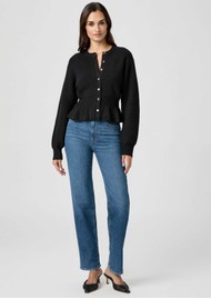 Paige Denim Roslin Wool Blend Cardigan - Black