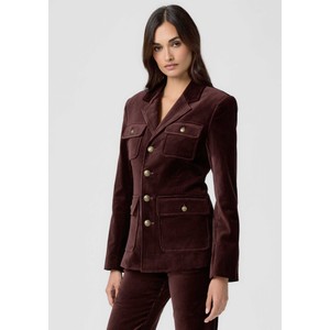 Reign Velvet Blazer - Aubergine
