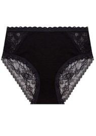 STRIPE & STARE Eco Lace High Rise Knicker - Black