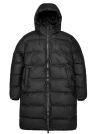 RAINS Alta Waterproof Long Puffer Coat - Black