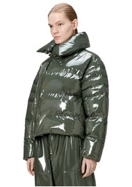 RAINS Alta Vision Waterproof Short Puffer Jacket - Swamp
