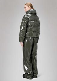 RAINS Alta Vision Waterproof Short Puffer Jacket - Swamp