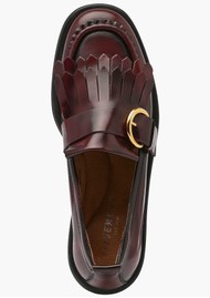 PAVEMENT Matilda Polido Leather Loafers - Bordeaux