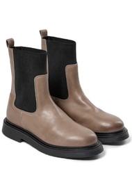 PAVEMENT Friia Leather Ankle Boots - Taupe