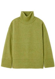 American Vintage Vitow Alpaca Blend Rollneck Jumper - Matcha Melange
