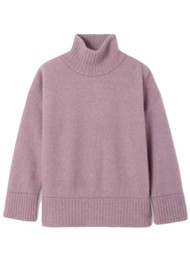 American Vintage Vitow Alpaca Blend Rollneck Jumper - Smokey Rose