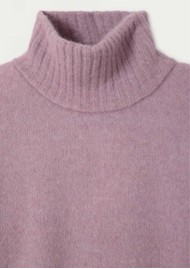 American Vintage Vitow Alpaca Blend Rollneck Jumper - Smokey Rose