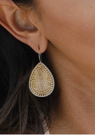 ANNA BECK Dotted Teardrop Grounded Earrings - Gold/Silver