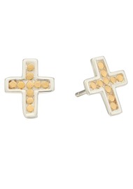 ANNA BECK Cross Stud earrings - Gold/Silver