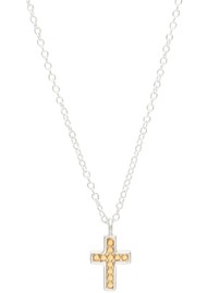 ANNA BECK Small Cross Necklace - Gold/Silver