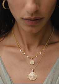 ANNA BECK Scalloped Sundara Disc Necklace - Gold