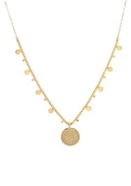ANNA BECK Medium Circle Charm Necklace - Gold