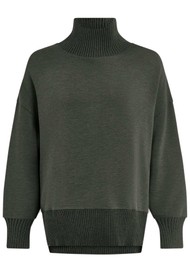VARLEY Barker High Neck Sweatshirt - Olive Marl