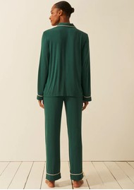 STRIPE & STARE Long Pyjamas - Alpine Green