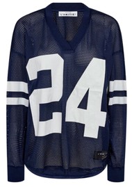 HAUTE LAMITIE Drift Number Long Sleeve Tee - Navy