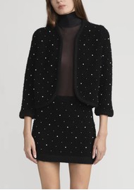 Frame Denim Embellished Trophy Jacket - Black