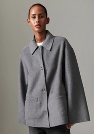 Day Birger et Mikkelsen Matteo Double Faced Wool Jacket - Mid Grey Mel