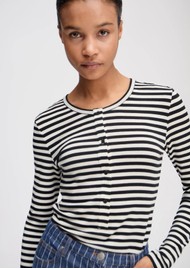 MUNTHE Levoma Long Sleeve Top - Black