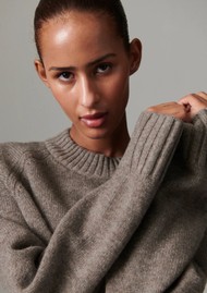Day Birger et Mikkelsen Glen Soft Lamb Jumper - Chocolate Chip Melange