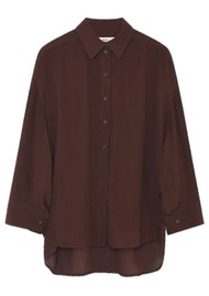 Day Birger et Mikkelsen Weiss Wrinkled Structure Shirt - Chocolate Plum