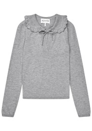 MUNTHE Livo Wool Blend Top - Grey