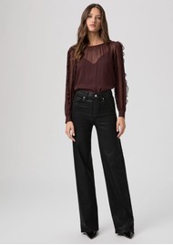 Paige Denim Isabel Silk Blouse - Aubergine