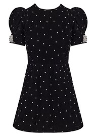 QUEENS OF ARCHIVE Luna Velvet Dress - Black