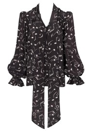 QUEENS OF ARCHIVE Cyndi Blouse - Black