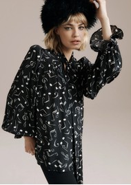 QUEENS OF ARCHIVE Cyndi Blouse - Black