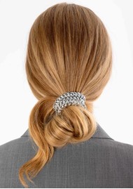 SCRUNCHIE IS BACK Chain Bichou Hair Tie Bracelet- Silver