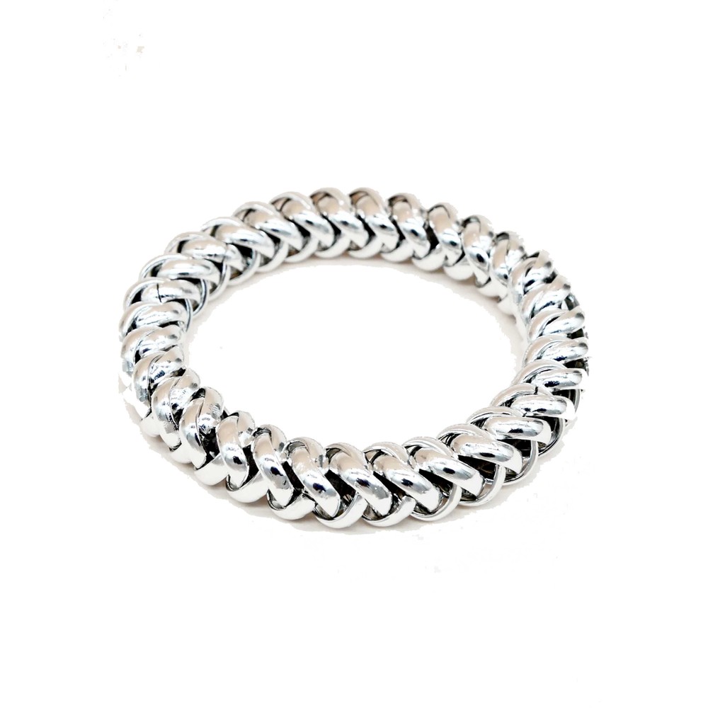 SCRUNCHIE IS BACK Chain Bichou Hair Tie Bracelet- Silver