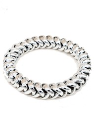 SCRUNCHIE IS BACK Chain Bichou Hair Tie Bracelet- Silver